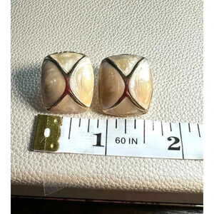 Vintage | 1950s - 1970s Style | Pierced Earrings | Pearlescent